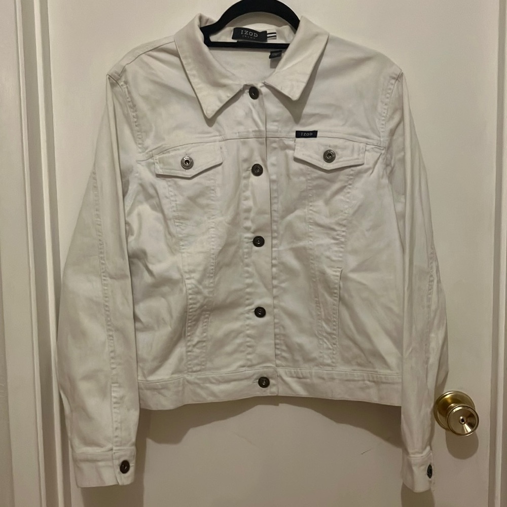 White jean jacket